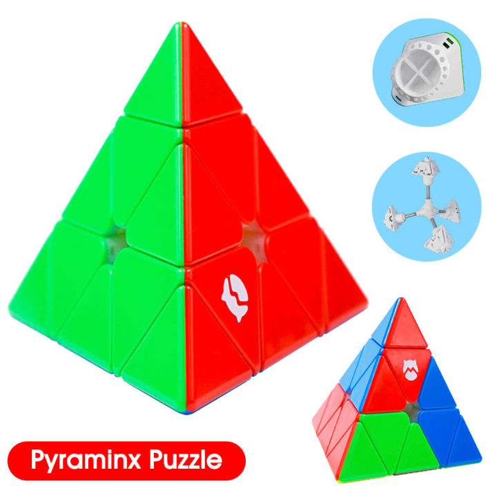 rebrol-จัดส่งฟรี-gan-monster-go-พีระมิด-inx-cube-3x3-mg-ความเร็วไม่มีสติกเกอร์สามเหลี่ยม-cube-ของเล่นปริศนาสำหรับเด็กเด็ก