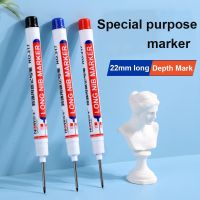 6Pcs/Set 20MM Long Nib Markers Deep Hole Head Waterproof Four Color Marker Pens For Metal Woodworking Marker Tools Art Supplies Highlighters Markers