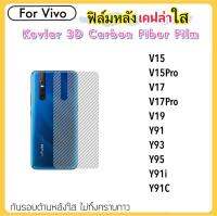 ฟิล์มหลัง เคฟล่าใส (Kevlar) For Vivo V15 V15PRO V17 V71Pro V19 Y91 Y91i Y91C Y93 Y95 ฟิล์มหลังใส คาร์บอนไฟเบอร์ Corbon Fiber