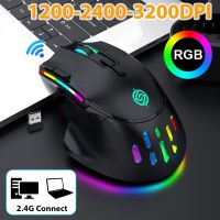 ZZOOI Upgrade 2.4G Wireless Mouse RGB Light Honeycomb Gaming Mouse Rechargeable USB Desktop PC Computers Mouse Laptop Mice Gamer 2023