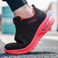 Mens Casual Sneaker Breathable Running Shoes Lightweight Male Training Shoes Lace-up Tenis Soft Cushioning Air Cushion Soles