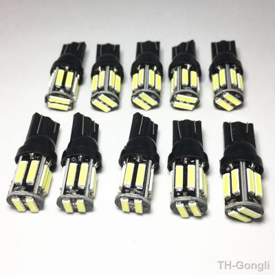 【hot】✚✉◙  10Pcs W5W 10 7020 SMD Car T10 194 Panel Lamp Bulbs Clearance Lights Wedge Reverse Instrument 12V