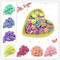 New 30pcs/lot 15mm Peace Hollow Disc Beads Acrylic Beads Spacer Loose Beads For Jewelry Making DIY Bracelet Earring