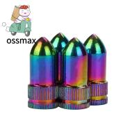 OSSMAX จักรยานอลูมิเนียมสำหรับรถยนต์รถจักรยานยนต์ยางฝาครอบพอร์ตอากาศฝาที่ปิดก้านรถวาล์วยาง Vaps ขอบยางฝาวาล์วฝาวาล์ว S