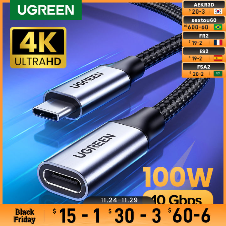 UGREEN USB C Extension Cable Male to Female Type C Extender Cord