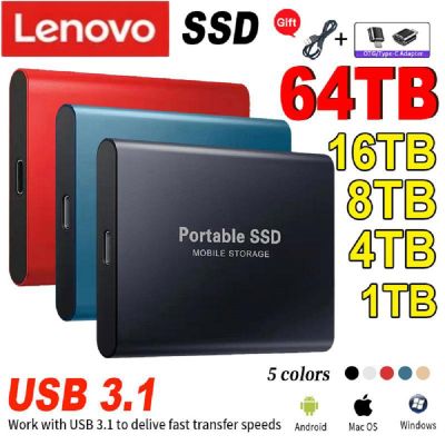 ❉♚ wannasi694494 USB3.1 High-speed State Drive 64TB 32TB 16TB 8TB 4TB Type-C External Hard Disk Laptops Notebook