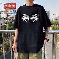 【New】 Metal Rap Style Mercury Retrograde Image Printed Ghostene T Shirt Tees Black White Short Sleeve Oversized Cotton T-Shirt Tops