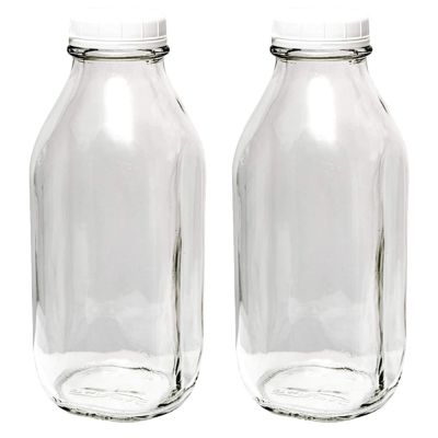 [HOT QIKXGSGHWHG 537] ขวดนมแก้วขายส่งขวดเหยือกวินเทจฝาภาชนะขวดขวดขนาดเล็ก1000มิลลิลิตรดื่มนำมาใช้ใหม่ด้วย