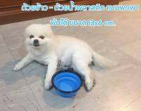 ชามพับได้ ชามข้าวสุนัข ที่ให้อาหาร น้ำ ชามแบบพกพา Pet Water Feeder(Travel Size) ที่ให้น้ำสัตว์เลี้ยงพับเก็บได้ ขนาด 13x6 ซม.