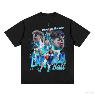 DJY NBA LaMelo Ball T shirt Fan Short Sleeve Sport Tops Round Neck Training wear Unisex Tee Plus Size เสื้อยืดผู้ชาย