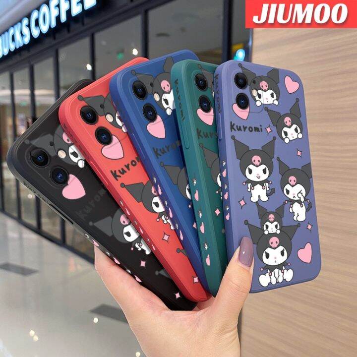 เคส-jiumoo-สำหรับ-realme-8-4g-realme-8-pro-เคสซิลิโคนนิ่มแฟชั่นขอบสี่เหลี่ยม-kuromi-น่ารักลายดีไซน์ใหม่เคสกันกระแทกคลุมทั้งหมดเคสป้องกันเลนส์กล้อง