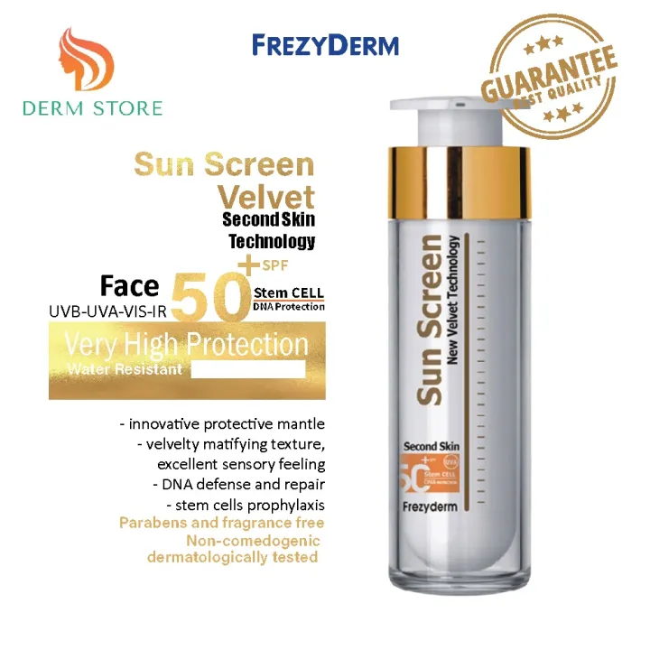 Frezyderm Sunscreen Velvet Face SPF50+ 50ml (Clear) Lazada PH