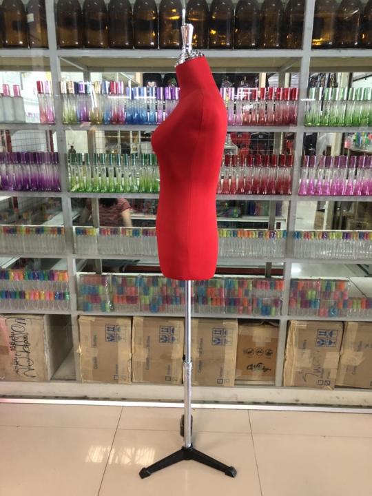 หุ่นเดรฟผ้ายืดแดงเอวตรง-by-wanwanpresent