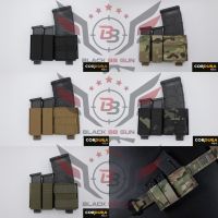 ซองแม็กกาซีน 2+1 (ปืนสั่น2ช่อง+ปืนยาว1ช่อง) (ซองแม็กกาซีน 2+1) (FAST 9MM. &amp; 5.56 Double Mag Pouch)  ขนาด : กว้าง 170 mm. สูง 85 mm. คุณสมบัติ : 144 กรัม  #เพ้าสามารถเก็บ