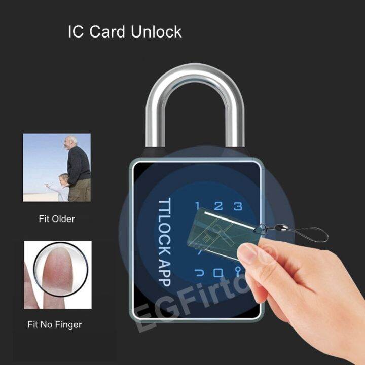 ttlock-password-bluetooth-padlock-touch-screen-rfid-ic-card-key-home-security-waterproof-cabinet-electronic-bag-luggage-padlock