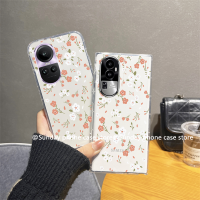 Ins เคส Phone Case OPPO A78 Reno10 10 Pro+ Reno8 T 8 Z Pro Reno7 Z Pro Plus 4G 5G เคส แฟชั่นอินเทรนด์ใหม่ลายดอกไม้ เคสโทรศัพท์ 2023ซองนุ่มใสสดใหม่ที่เรียบง่าย