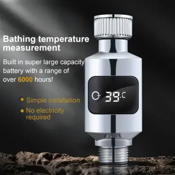 Instant-read Shower Thermometer, G1/2 Faucet Thermometer Led Digital  Display Water Temperature Monitor