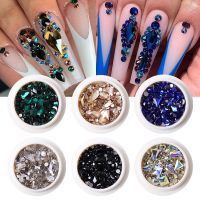 KADS ผสมรูปร่างเล็บ Rhinestone เงา Glitters เล็บเครื่องประดับตกแต่งสำหรับทำเล็บมือ DIY หรือร้านทำเล็บมืออาชีพ