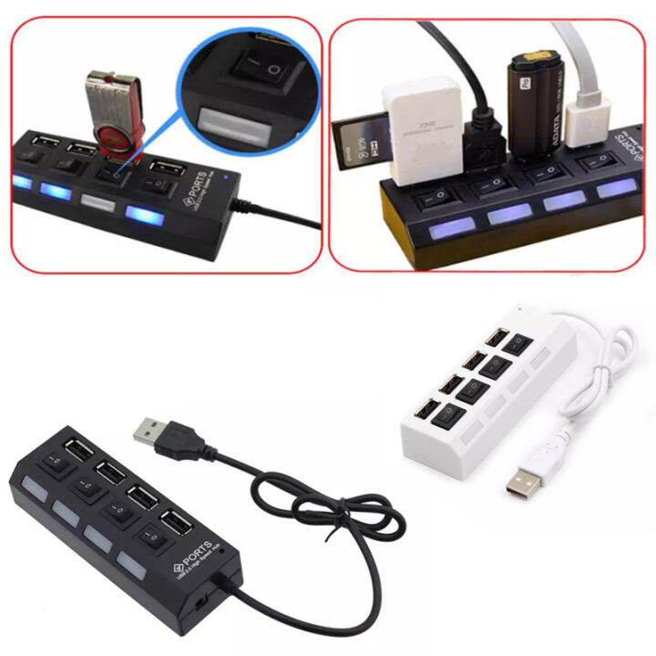 usb-hub-4-port-on-off-4-สวิซต์-usb-2-0-hub-hi-speed