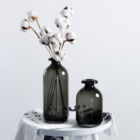 Nordic Glass Vase Black Flower Vases Home Decoration Accessories Living Room Decor Vase Decoration Household Transparent Vases