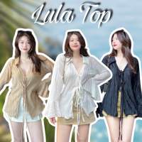 Lula Top เสื้อเชิ้ตแขนยาว ผูกอก แขนระบาย เชิ้ตแฟชั่น