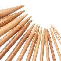 15 Sizes/lot 20cm Double Pointed Knitting Needles DIY Weaving Sweater Sock Making Tools 2.0mm-9.0mm High Quality Bamboo Needles