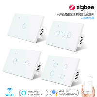 Zigbee Graffiti 118สวิตช์ติดผนังอัจฉริยะการควบคุมด้วยเสียงอัจฉริยะสวิทช์แท็บ1-4สวิตช์กุญแจ APPguteng