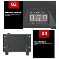 3 Hole Tattoo Power Supply หน้าจอ LCD Tattoo Power Supply Professional เปลือกพลาสติก ABS สำหรับ Tattoo