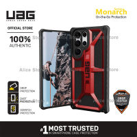 UAG Monarch Series Phone Case for Samsung Galaxy S22 Ultra / S22 Plus with Military Drop Protective Case Cover - Red