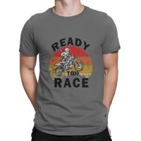 Kaus Ready To Race Untuk Pria Kaus Lucu Katun 100% Kaus Oblong Leher Kru Atasan Lengan Pendek Dewasa S-4XL-5XL-6XL