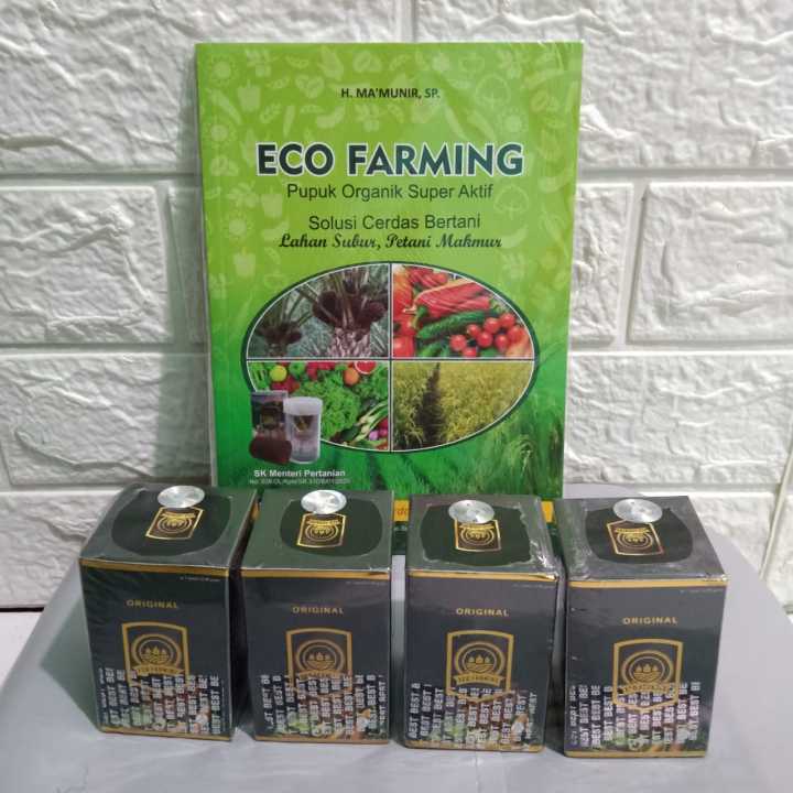 4 BOTOL ECO FARMING ORIGINAL PUPUK ORGANIK SUPER AKTIF ECO RACING By Pt ...