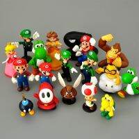 6-18Pcs/Set Super Mario Bros Figure Toys Luigi Yoshi Donkey Kong Mushroom Dolls PVC Action Model Set for Kids Birthday Gifts