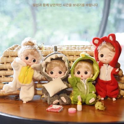 New Kawaii 112 Baby Pocket Doll 10cm Ob11 Dolls With Clothes Outfit Dress Surprise Bjd Dolls Figure Action Toys For Girls Gifts