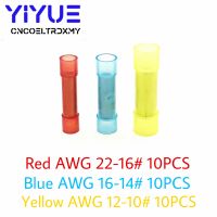 ][= 30Pcs Nylon Crimp Electrical Wire Terminals Insulated Butt Connectors Splice Terminals For AWG 12-10 16-14 22-16