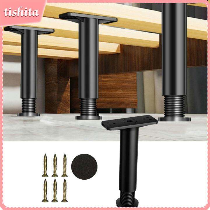 tishita Bed Frame Support Leg Extendable Telescopic Steel Chair Riser