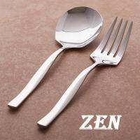 Original Zen Thickened Stainless Steel Serving Fork Spoon Divides Meals Western Tableware Extra Large Jazz Boutique Foreign Trade Export Germany