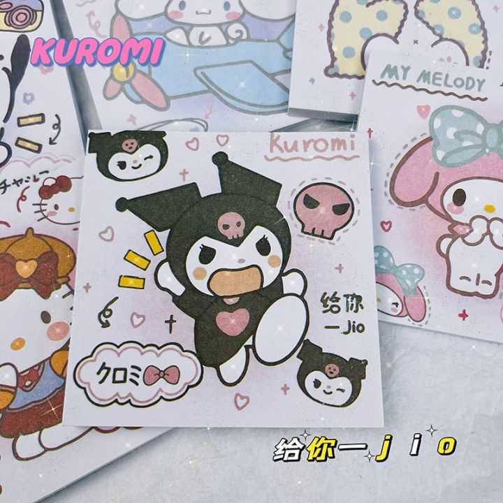 cute-sanrio-convenience-sticker-kuromi-memo-book-ins-girls-hand-account-sticker-tearable-student-decoration-convenience-stick