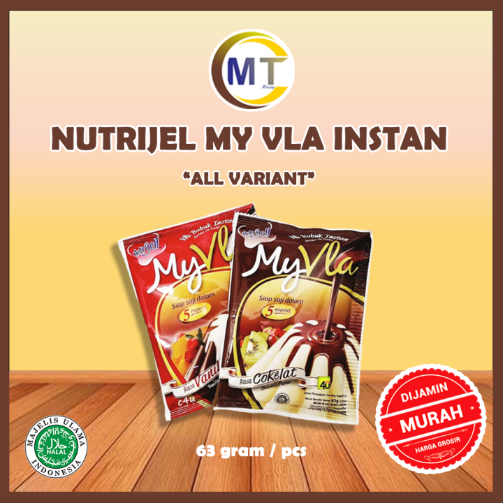 Nutrijel My Vla 63 gram | My Vla Coklat dan Vanila | Vla Bubuk Instan