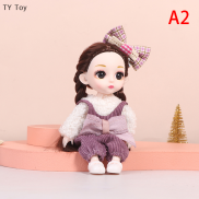 TY Toy Búp bê Mini có thể di chuyển 16cm Búp bê đồ chơi tự làm với quần áo