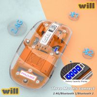 Willbetter M133เมาส์ไร้สายใช้ได้กับบลูทูธสามโหมดสามารถชาร์จไฟได้เงียบเด็กผู้หญิงแท็บเล็ตสำนักงานแล็ปท็อป