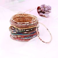 5pcs/lot Multi Color Elastic Crystal Bracelets for Girls Rhinestones Glass Charms Bracelets for Jewelry Making Friendship