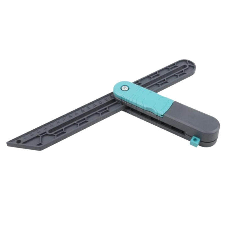 Lock Angle Measure Tool Adjustable Angle Measuring Ruler Wooden Fast