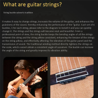 Koyunbaba Guitar String E Chord Tie for Stringed Instruments Acoustic Guitar Parts Accessories