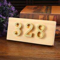 【LZ】✌┇  1PCS Metal House Number with Imitation Diamond Self-Adhesive Door Numbers for Apartment Hotel Home Mail Box Label Outddoor  0-9