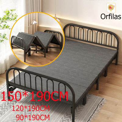 Orfials 2Colors โครงเตียง+ฝูกที่นอนในตัว เตียงพับ เตียงพับได้ เตียงนอนพับได้ พับง่าย ไม่ต้องประกอบ เตียงพับรับน้ำหนักได้500KG เตียงเหล็ก 150*190CM