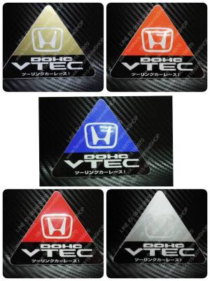 สติ๊กเกอร์สามเหลี่ยม สำหรับติดรถ HONDA คำว่า Honda DOHC VTEC หรือ Greddy MUGEN POWER ติดรถ แต่งรถ ฮอนด้า sticker สามเหลี่ยม มูเก็น วีเทค