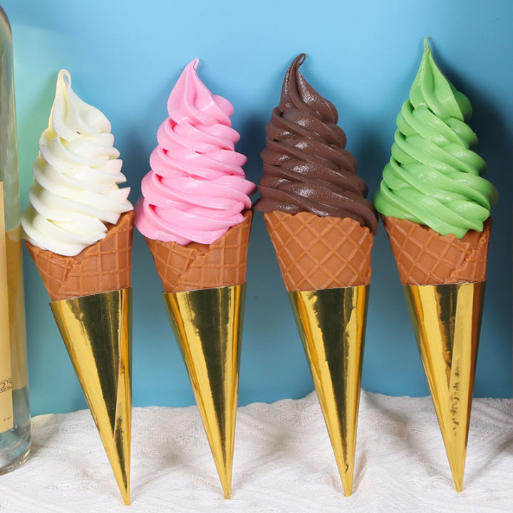 โมเดลไอศกรีมโคน-ไอศกรีมซอฟต์เสิร์ฟ-ไอศครีมปลอม-กรวยแหลม-สวยหวาน-ตกแต่งร้านค้า-พร๊อพถ่ายรูป-แบบจำลองการศึกษา