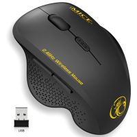 Mouse Komputer เมาส์ไร้สาย2.4G เมาส์เล่นเกมเมาส์สรีรศาสตร์ความละเอียด1600 DPI แบบมีสายสำหรับคอมพิวเตอร์แล็ปท็อปเมาส์ออปติคัล