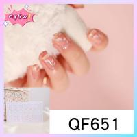 NQSW 11สี ตกแต่ง เครื่องมือทำเล็บ สติ๊กเกอร์ สติกเกอร์กาว แถบยาทาเล็บ รวม14สติกเกอร์