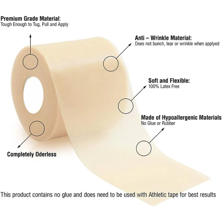 Kinesiology tape Sports Tape PreWrap for Athletic Tape Taping Head Hair